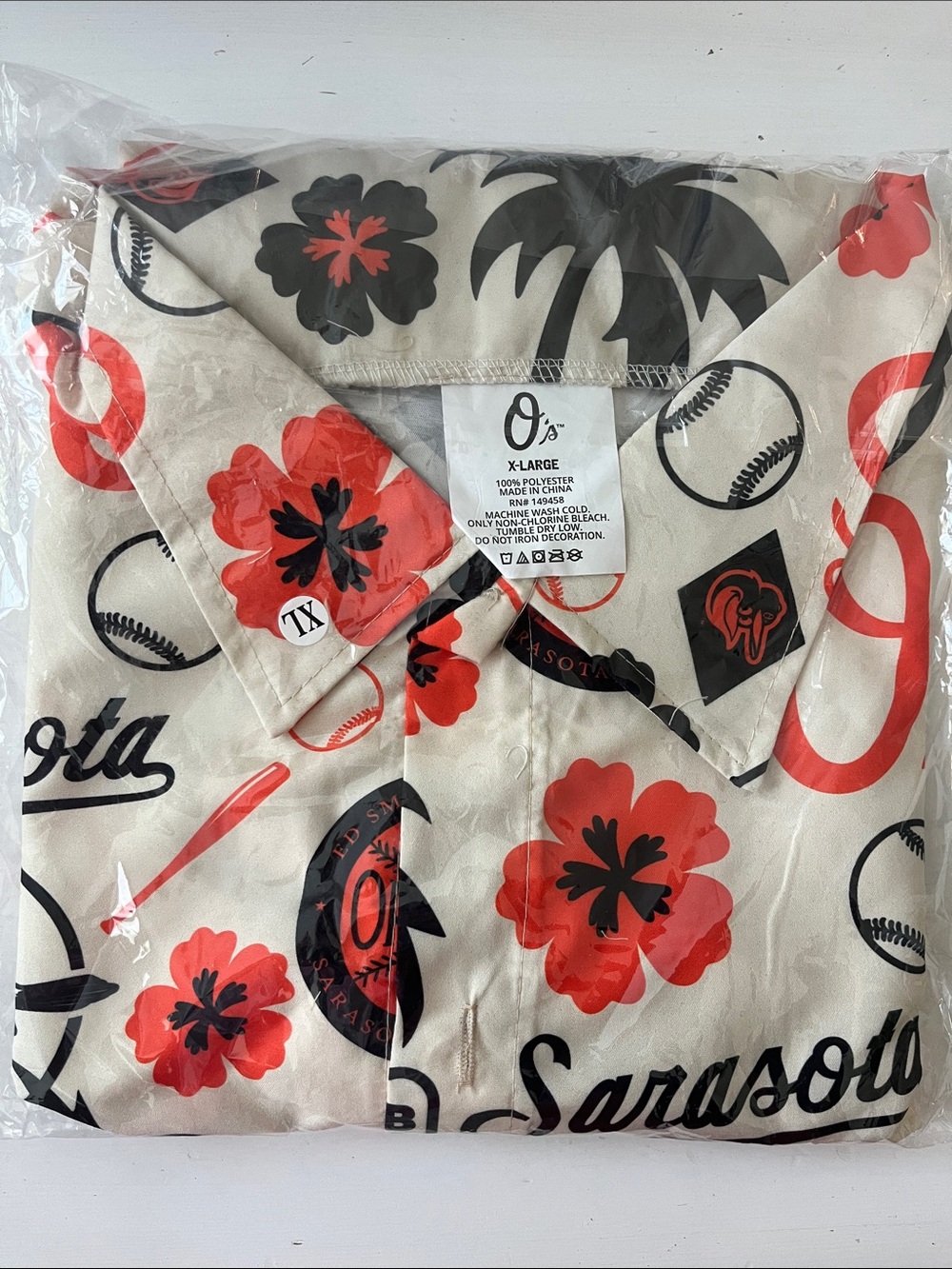 MLB Baltimore Orioles Hawaiian Shirt XL. SGA 2/28/26 Orioles vs Braves. NWTs